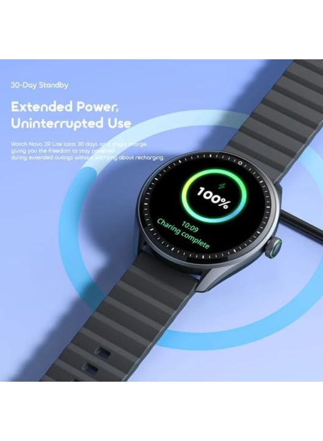 Oraimo 300 mAh Watch Nova 2R Lite Smart Watch (OSW-824) - 1.43" AMOLED Display, Bluetooth Calling, 100+ Sports Modes, IP68 Waterproof, Heart Rate & SpO2 Tracker - Black Graphite Black black - Image 3