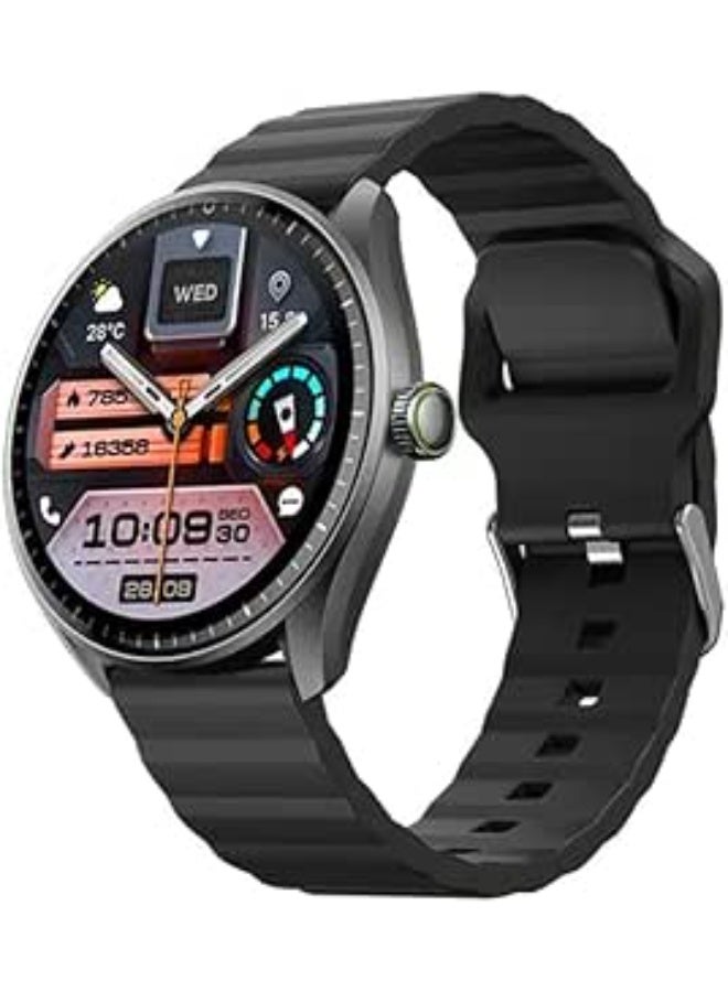 Oraimo 300 mAh Watch Nova 2R Lite Smart Watch (OSW-824) - 1.43" AMOLED Display, Bluetooth Calling, 100+ Sports Modes, IP68 Waterproof, Heart Rate & SpO2 Tracker - Black Graphite Black black - Image 1