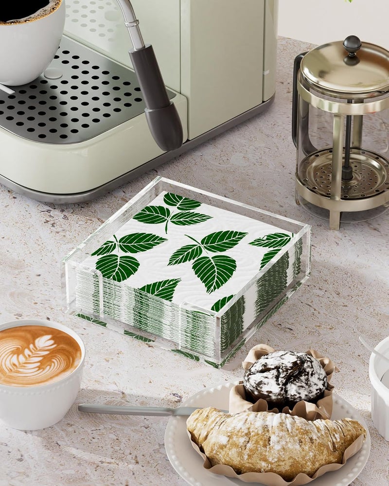 MaxGear Acrylic Napkin Holder for Table, Clear Guest Towel Holder, Beverage Buffet Paper Napkin Caddy for Bar, Party, Dinner, Kitchen & Dining Room, Bathroom, Perfect for 5.5 x 5.5 inches Napkins - Image 5