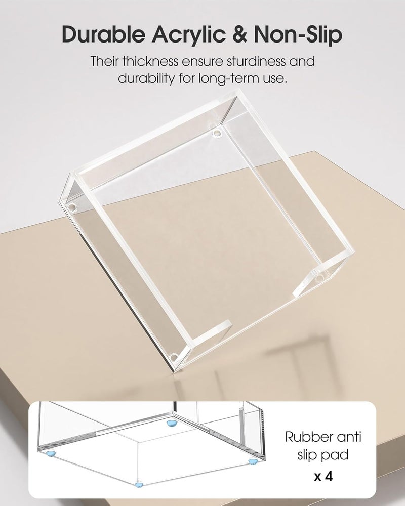 MaxGear Acrylic Napkin Holder for Table, Clear Guest Towel Holder, Beverage Buffet Paper Napkin Caddy for Bar, Party, Dinner, Kitchen & Dining Room, Bathroom, Perfect for 5.5 x 5.5 inches Napkins - Image 3