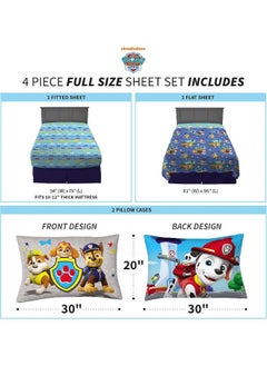 Franco Franco Kids Bedding Super Soft Microfiber Sheet Set, Full, Paw Patrol  - Image 4