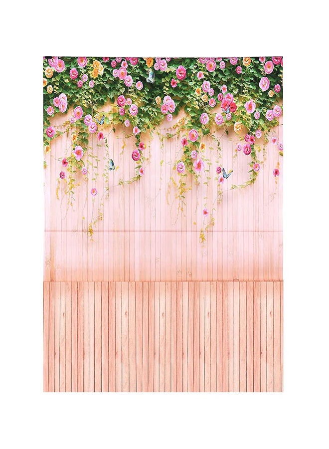 NIBEMINENT Flower Wood Pattern Photography Background Multicolour - Image 2