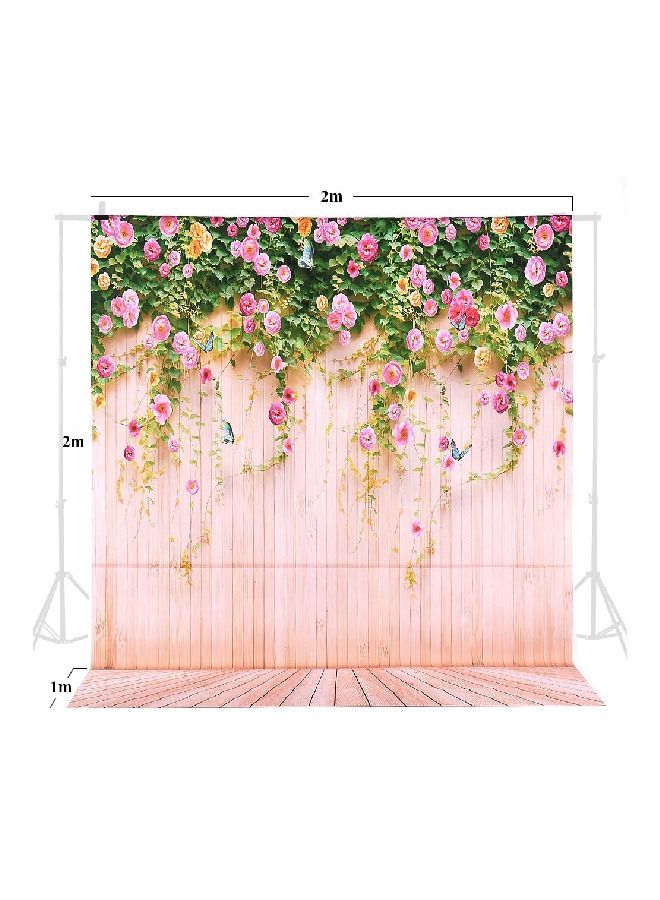 NIBEMINENT Flower Wood Pattern Photography Background Multicolour - Image 3