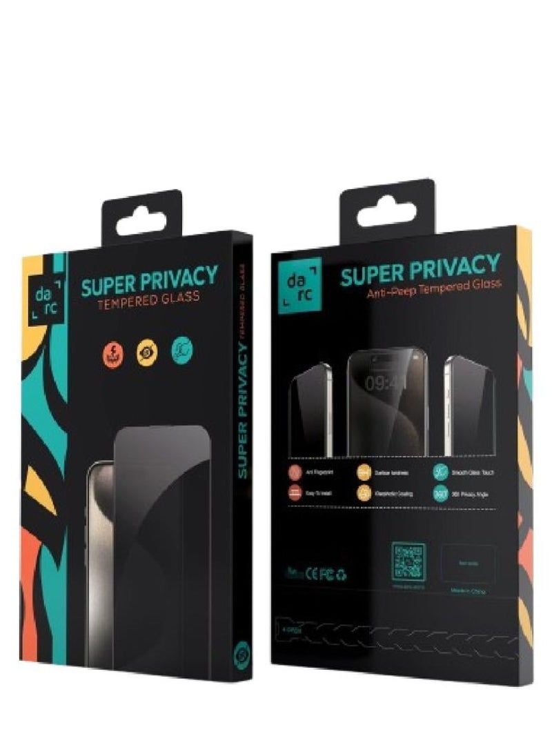 darc Screen Protector for iPhone 15Pro max - Privacy/Legacy  - Image 1