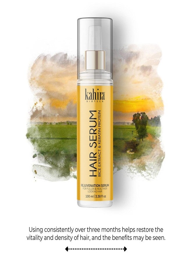 KAHIRA Hair Serum Rice Extract & Keratin Protein For Silkier, Shinier, Smoother Frizz Free Hair | Instant Shine & Smoothness 100 ml - Image 2
