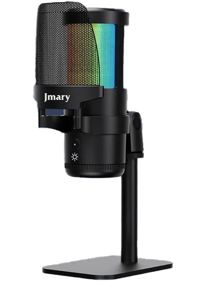 Jmary MC-PW13 Professional Microphone for Streaming, Gaming, and Podcasting – Crystal-Clear 192kHz Sound with Noise Cancellation, RGB Lighting, Full Control for Streaming and Content Creation, and a Stable Desktop Design - Image 1