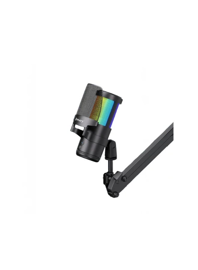 Jmary MC-PW13 Professional Microphone for Streaming, Gaming, and Podcasting – Crystal-Clear 192kHz Sound with Noise Cancellation, RGB Lighting, Full Control for Streaming and Content Creation, and a Stable Desktop Design - Image 2