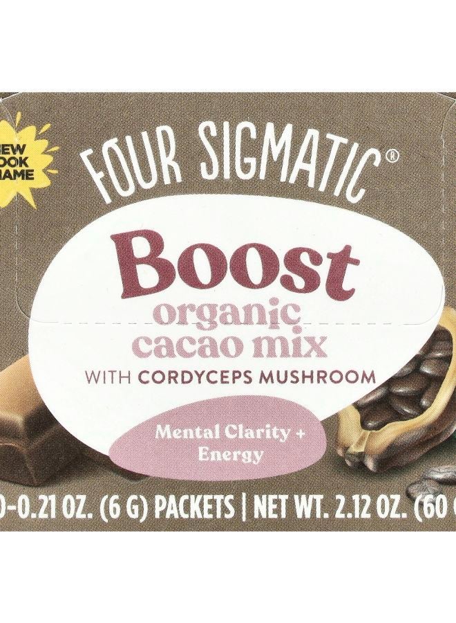 Four Sigmatic Boost Organic Cacao Mix with Cordyceps Mushroom 10 Packets 0.21 oz (6 g) Each