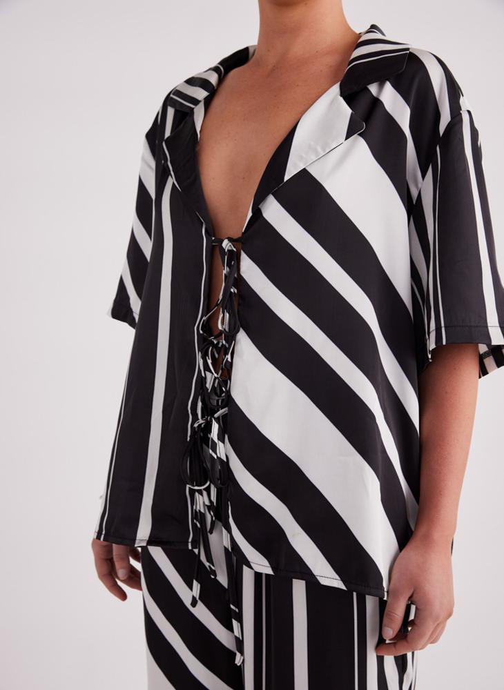 SNDYS Striped Button Down Shirt  - Image 1