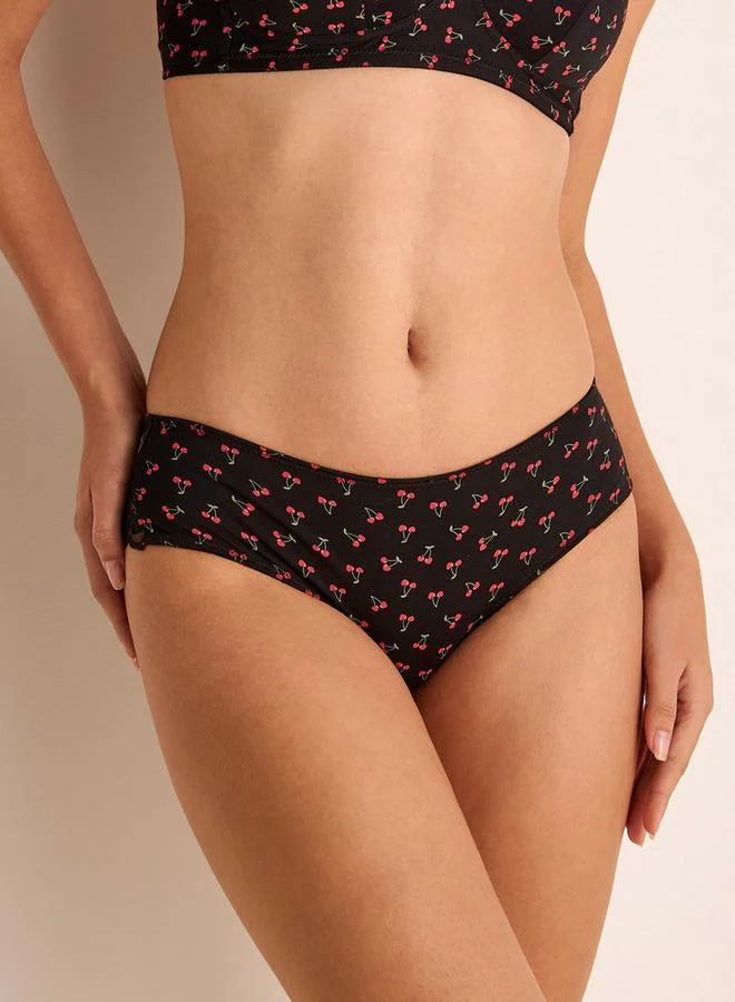 سبلاش فيڤ سروال بيكيني بطبعات الكرز مع تفاصيل دانتيل