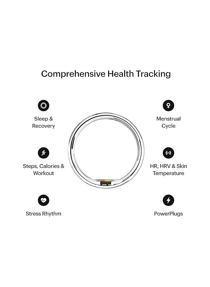 التراهيومان ULTRAHUMAN Ring AIR - جهاز تتبع النوم واللياقة البدنية، خاتم ذكي للنساء والرجال، بدون رسوم تطبيق للميزات القياسية (مقاس 8)  - Image 2