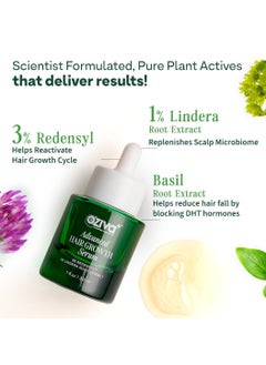OZiva Advanced Hair Growth Serum with 3% Redensyl & 1% Lindera Root Extract | Balances Scalp Microbiome | Scientist Formulated with Pure Plant Actives | No side effects | 30ml (Pack 2)  - Image 3