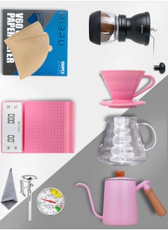 MIBRU V60 drip coffee maker set pink Suitable It consists of a scale ...