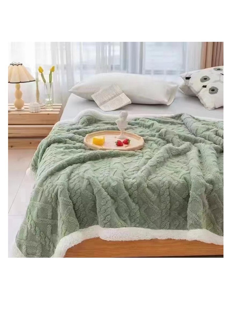 بطانية مخملية الملمس - بطانية فائقة النعومة - مريحة من الفلانيل الفاخر | مقاس كينج ٢٣٠ × ٢٠٠ سم