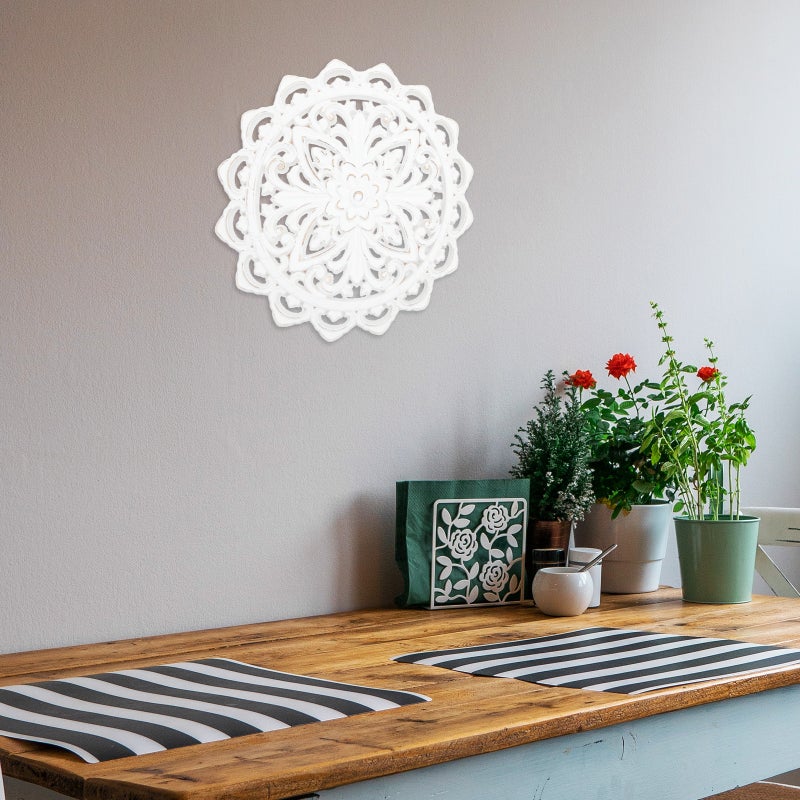 Flower Wall Art Household Rustic Farmhouse Wall Art Wood Wall Art Panel - Image 3