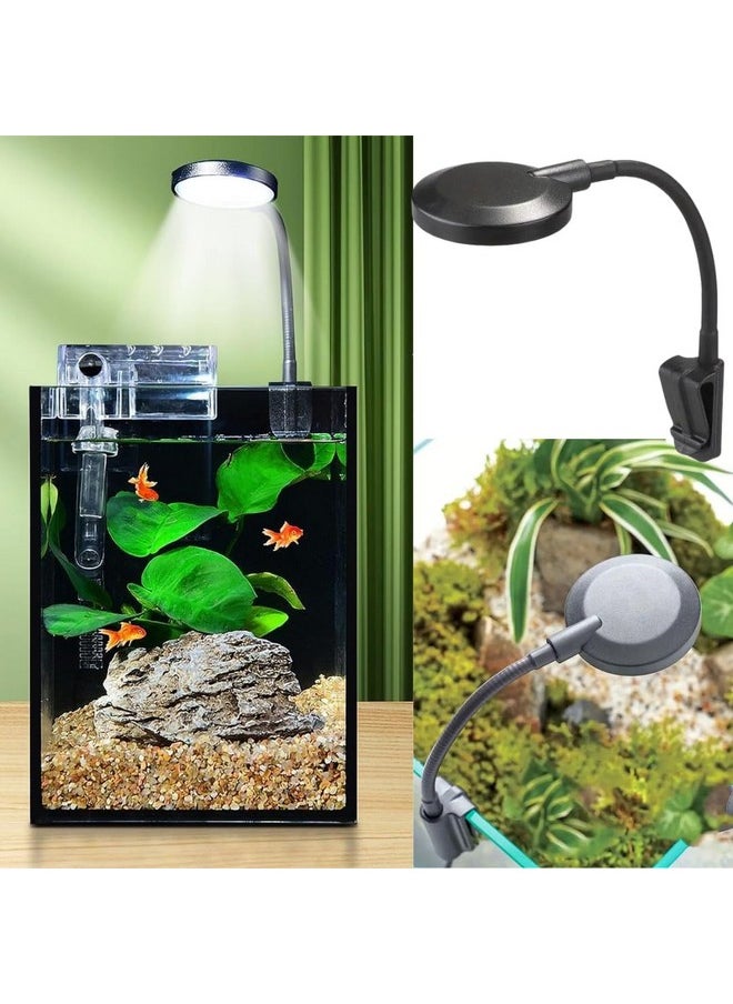VAYINATO VAYINATO® Aquarium Nano Mini Small Fish Tank Full Spectrum Adjustable Bowl Clip On Light - Black by Petzlifeworld  - Image 1