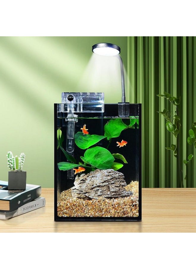 VAYINATO VAYINATO® Aquarium Nano Mini Small Fish Tank Full Spectrum Adjustable Bowl Clip On Light - Black by Petzlifeworld  - Image 2