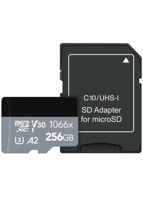 Professional 1066X 256Gb Microsdxc Uhs-I Card With Sd Adapter Silver Series Up To 160Mb/S Read For Action Cameras Drones High-End Smartphones And Tablets