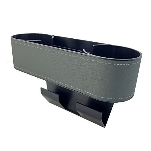 CMWWYFC Cup Holder for Car Seat Gap Organizer, Multifunctional Cup Drink Holders with PU Leather Cover,Side Insert Center Console Gap Filler Storage Box for Mug Bottle CellPhones Keys Coffee Coasters - Image 1