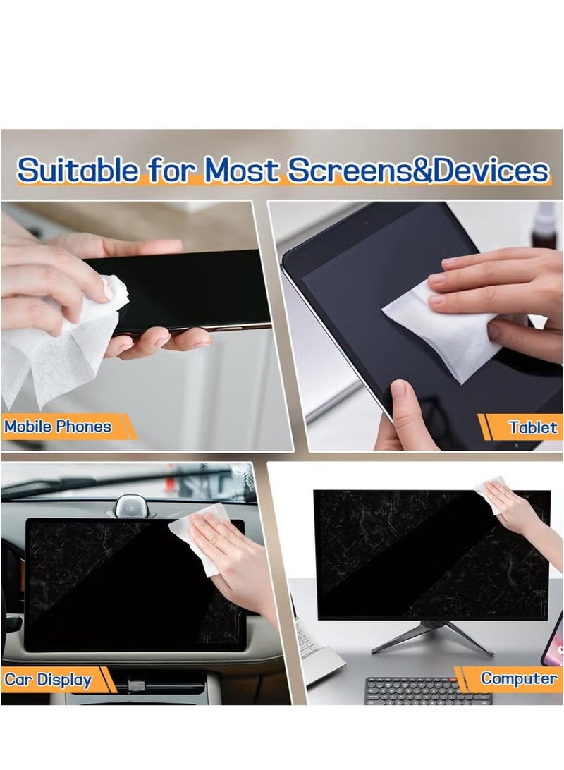 Screen & Electronic Cleaning Wipes,Pre-Moistened Individual Wrapped (12 x20cm) TV Screen Cleaner, Computer Monitor, Laptop, Lens Camera Sunglass Wipes, Streak-Free, 40 Pack  - Image 4