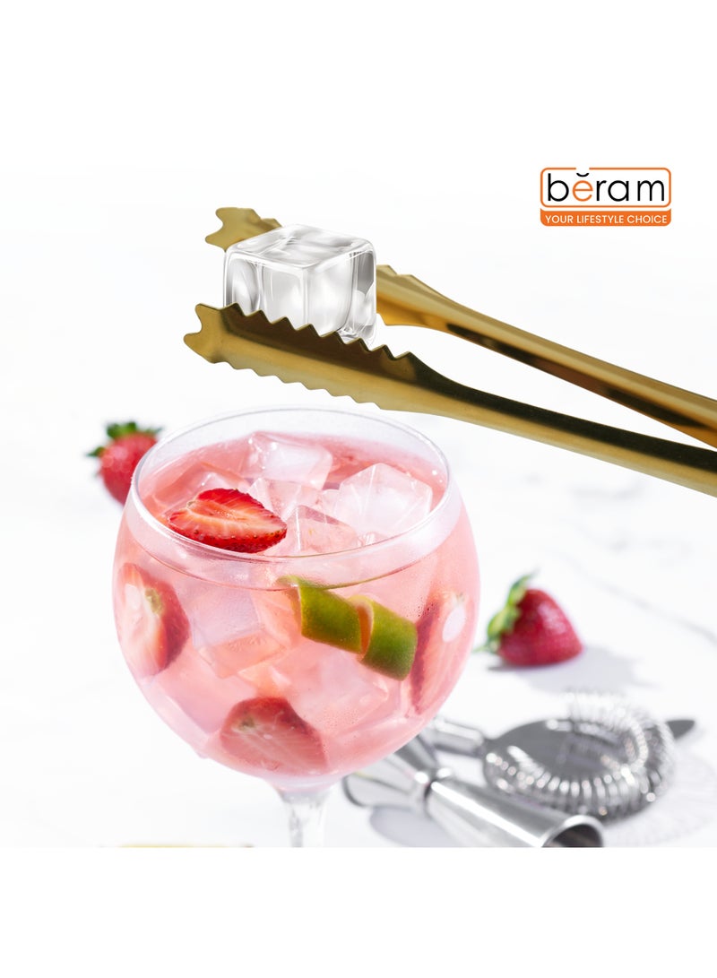 Beram Sugar Tong Stainless Steel Mini Tongs for Sugar Cubes Ice Snacks & Tea Parties – Durable Rust-Resistant (2, Gold, 15+12.5) - Image 4