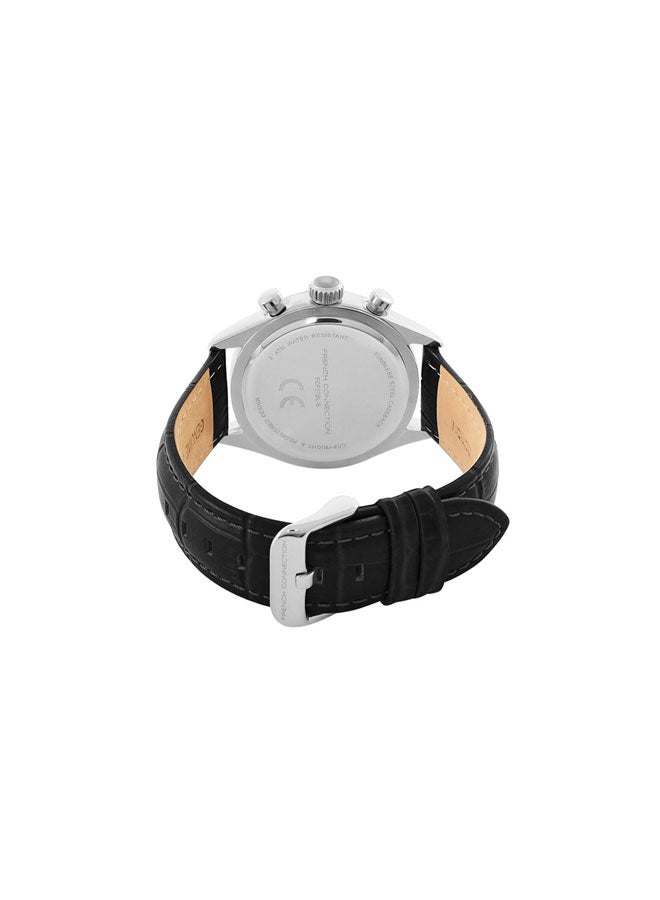 French Connection 40mm Men's Quartz Watch with Black Dial - Image 3