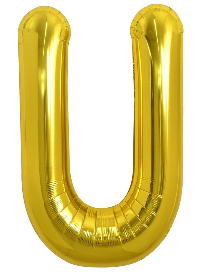 TONIFUL 40 Inch Large Gold Letter U Balloons, Foil Mylar Big Balloons for 2026 New Year Eve Graduation Wedding Baby Shower Birthday Party Anniversary Supplies Decorations - Image 1