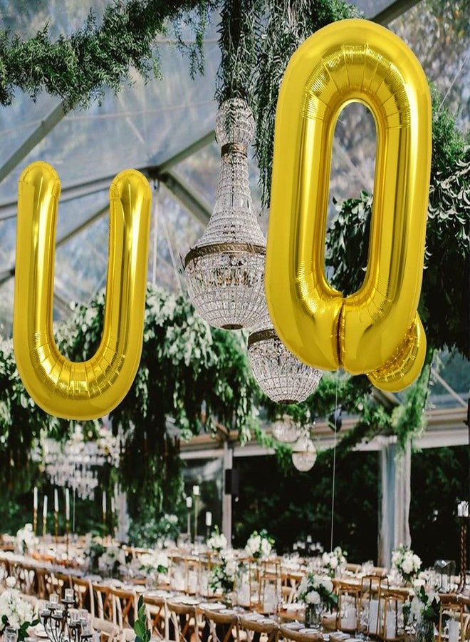 TONIFUL 40 Inch Large Gold Letter U Balloons, Foil Mylar Big Balloons for 2026 New Year Eve Graduation Wedding Baby Shower Birthday Party Anniversary Supplies Decorations - Image 5