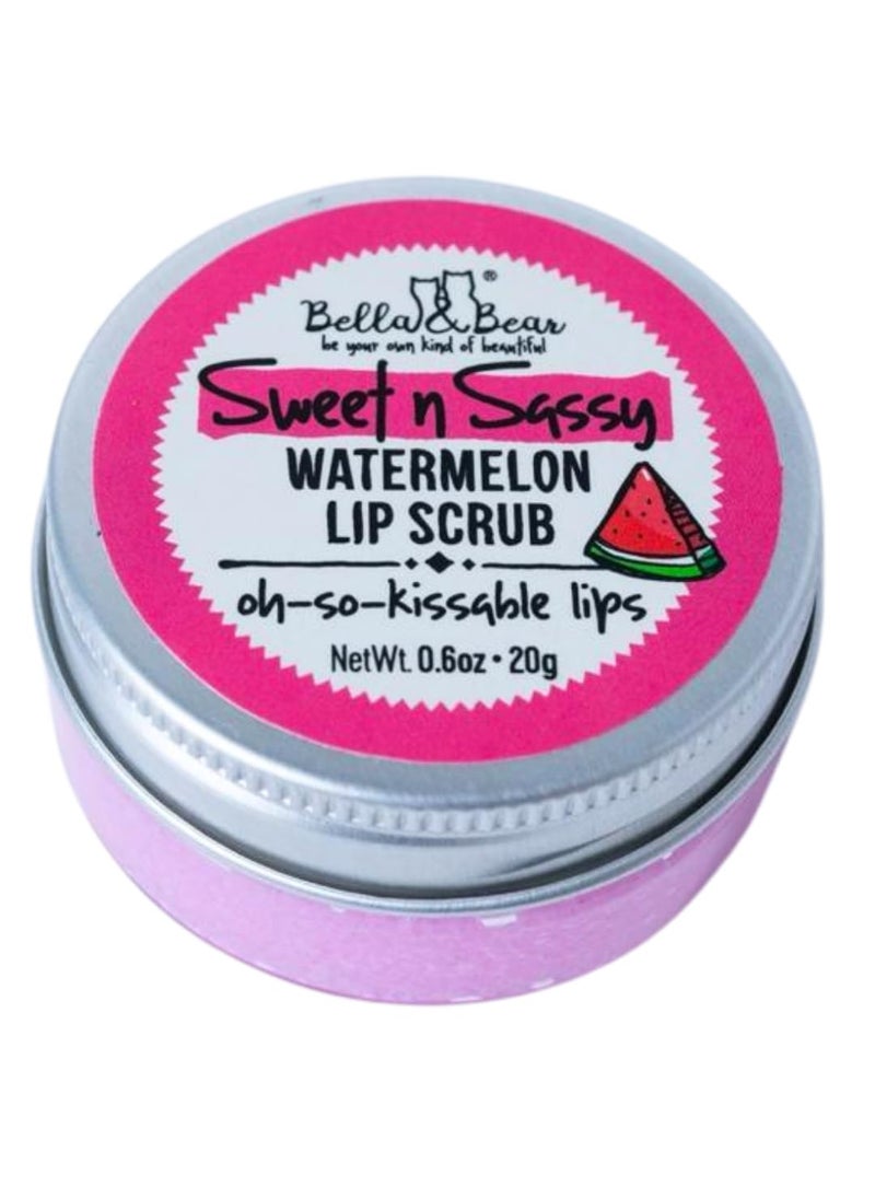 Bella and Bear Bella  Bear Sweet n Sassy Watermelon Exfoliating Lip Scrub 06 oz 