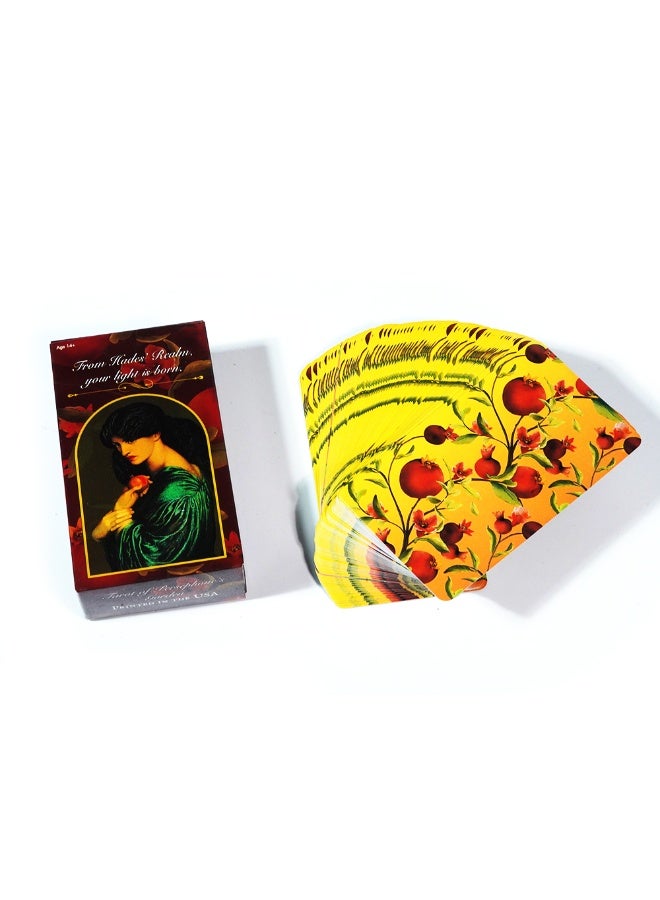 NIBEMINENT مجموعة بطاقات 78 - بطاقات تاروت حديقة برسيفوني - لعبة لوحية فنية جميلة - بطاقات تاروت - إله الآلهة (ملك العالم السفلي) - Image 4