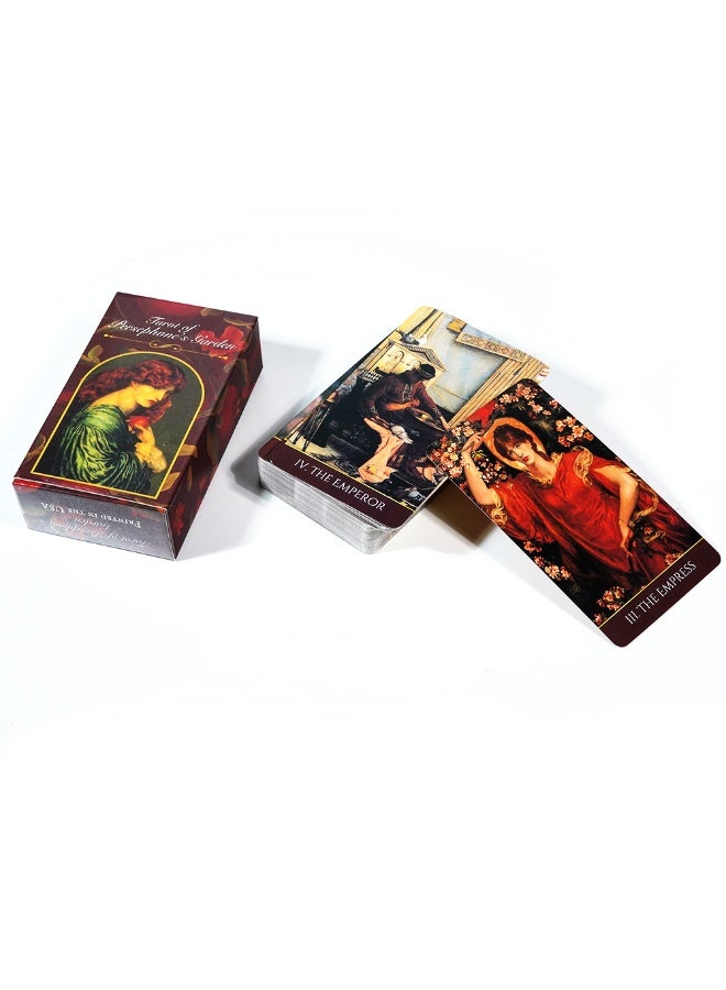 NIBEMINENT مجموعة بطاقات 78 - بطاقات تاروت حديقة برسيفوني - لعبة لوحية فنية جميلة - بطاقات تاروت - إله الآلهة (ملك العالم السفلي) - Image 3