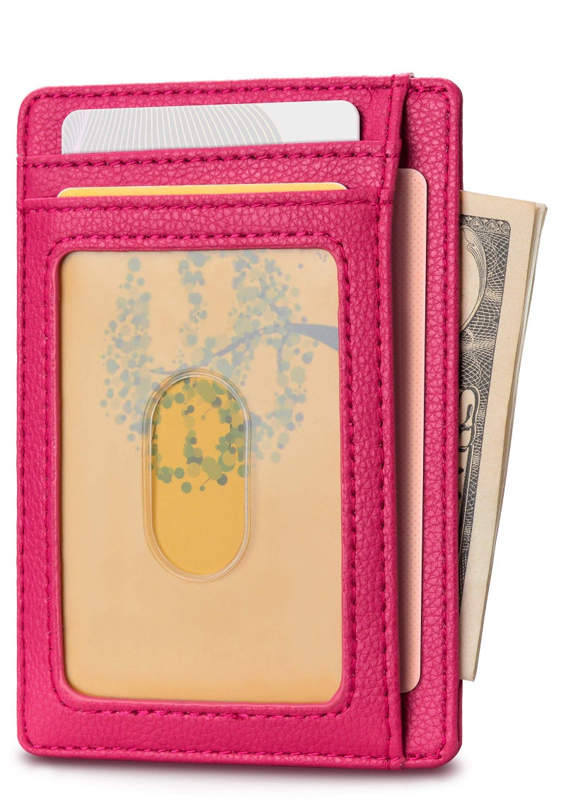 Buffway Slim Minimalist Front Pocket RFID Blocking Leather Wallets for Men and Women - Image 2