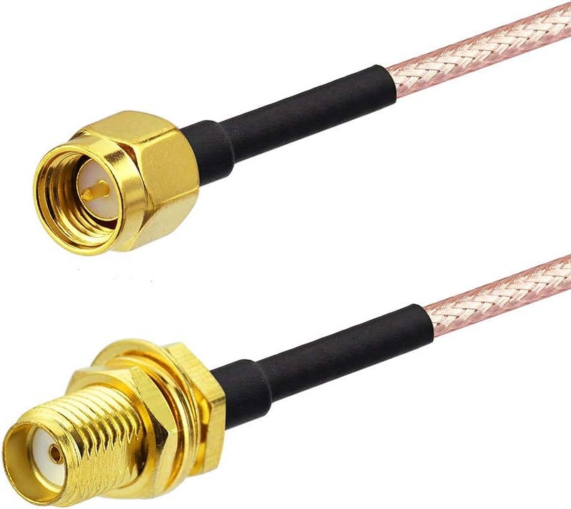 Superbat Male to Female RF Coaxial Coax Cable - 12inches & 5 Piece Adapter Kit (SMA, SMA/RPSMA) for WiFi, Ham Radio, GPS, 3G/4G LTE Antenna, LNA - Image 2