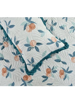 The Little Big Store The Little Big Store King Size Quilted Soft Bedsheet Cotton Feel Bedspread 350 GSM 72x78 Bed Cover with 2 Pillow Covers Bed Skirt with Ruffle Fringe Side Frills Ruffles Pleated Laces  - Image 3