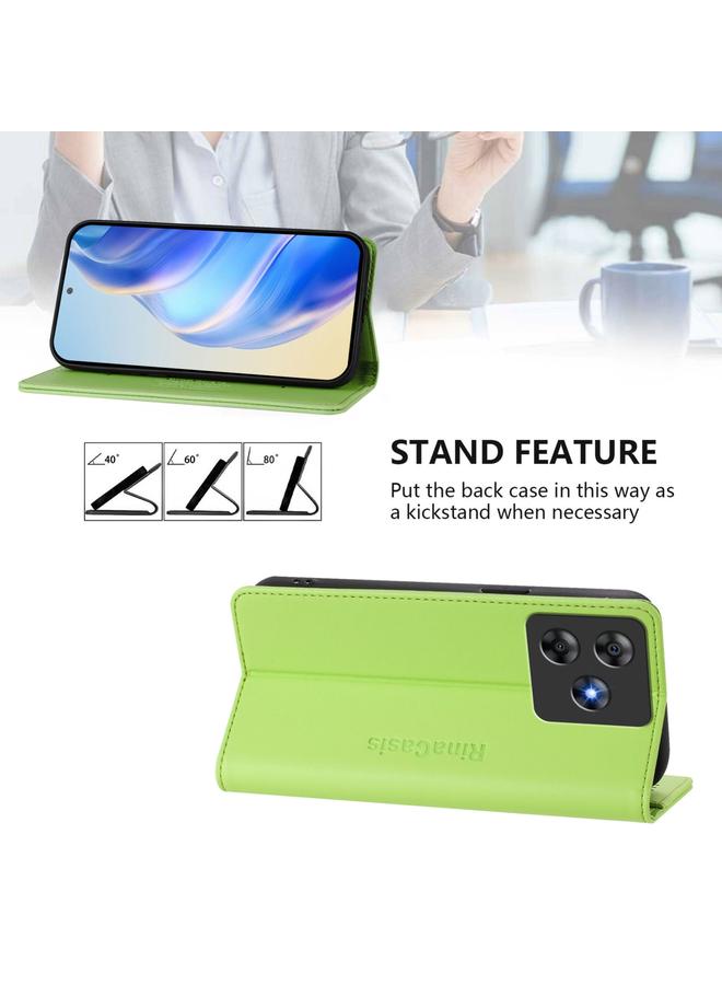 S-TOP Case For Blackview Wave 8C RC01 Dual-Folded Magnetic Suction RFID Leather Phone Case - Image 4