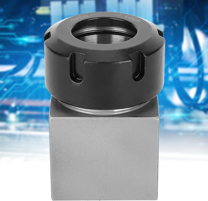 ER25 Collet Block, Hex or Square Collet Block, Hex or Square Collet Chucks Block Holder, Hard Steel, Through Hole, for CNC Lathe Engraving Machine Tools, Two Options (Square) - Image 2
