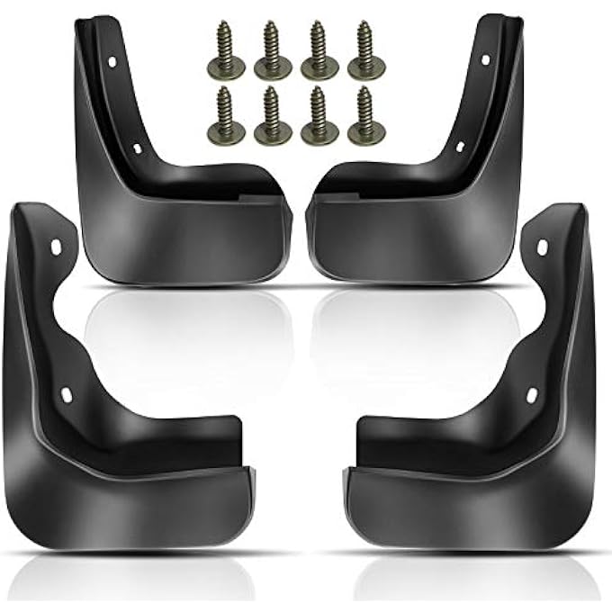 ريحني 4 قطع أغطية الطين، واقيات الرش بديلة لفولكس فاجن جيتا 2011، 2012، 2013، 2014 سيدان أمامي وخلفي - Image 1