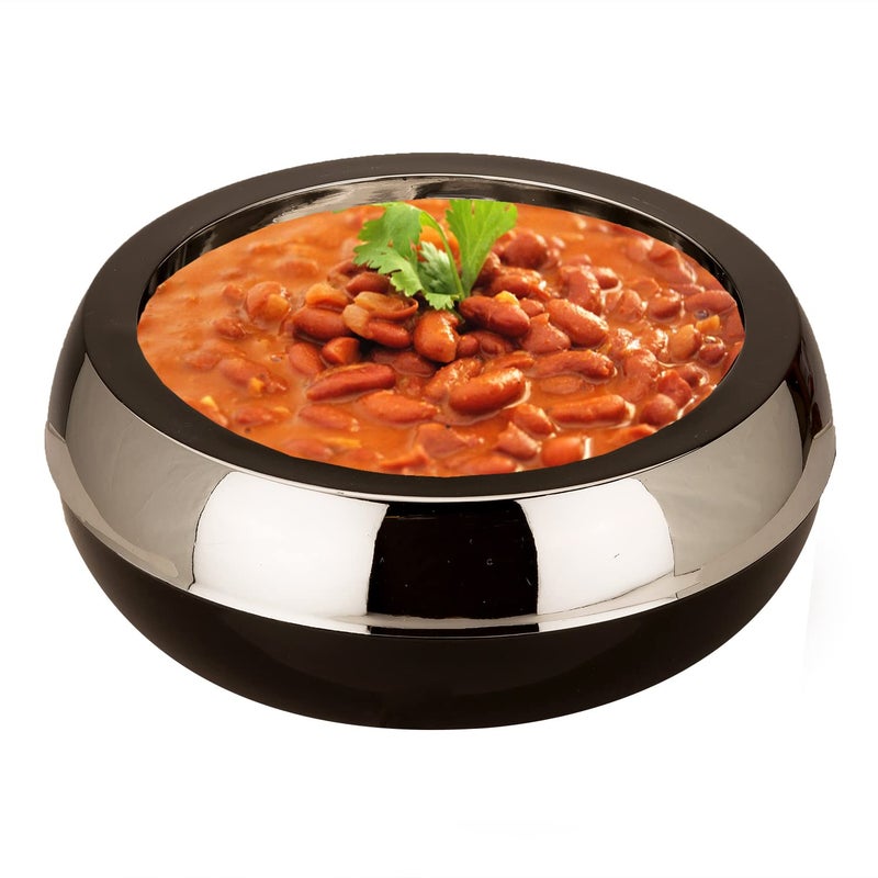 JAYPEE JAYPEE Palazio 800 Ultra Inner Stainless Steel Casserole Pu Insulated Lockable Lid Food Grade Rustproof Hotbox for Kitchen Hot Pot for Rice Stackable Ideal for Gifting Capacity 800 ml Black  - Image 2