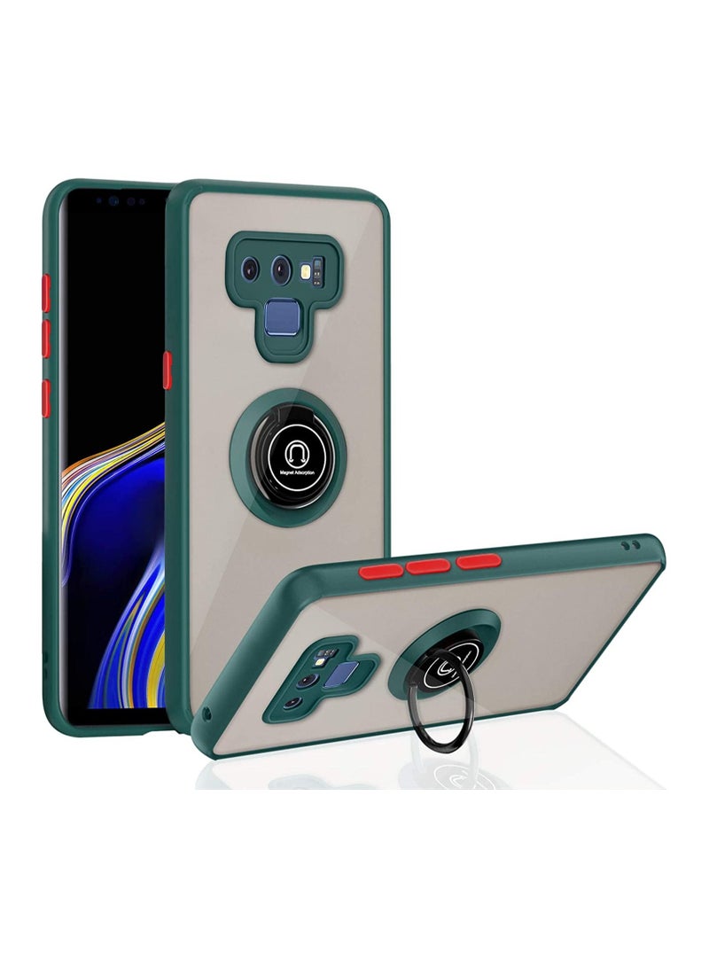Samsung Galaxy Note 9 Case, Protective Back Cover Metal Ring Case for Samsung Galaxy Note 9 Green - Image 1