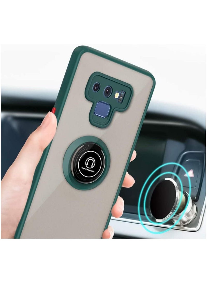 Samsung Galaxy Note 9 Case, Protective Back Cover Metal Ring Case for Samsung Galaxy Note 9 Green - Image 3
