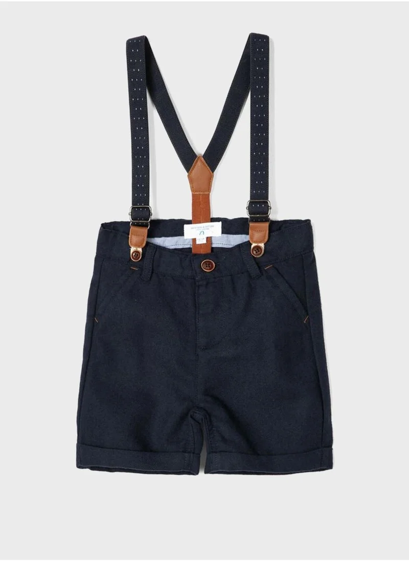Zippy Infant Shorts With Suspenders
