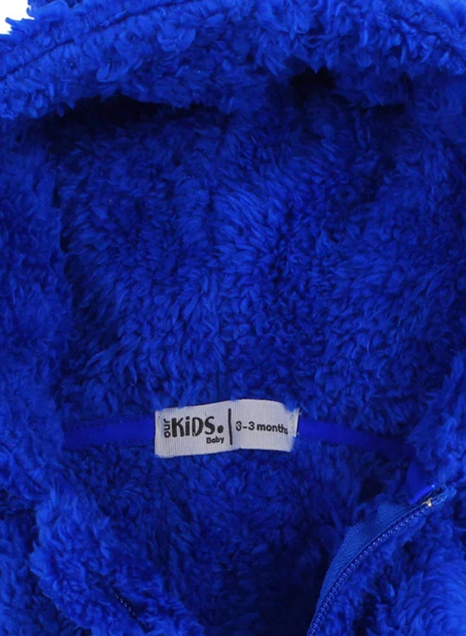 اوركيدز أفرول فرو تيدي بدون قدمين للرضع للجنسين – أزرق - Image 3