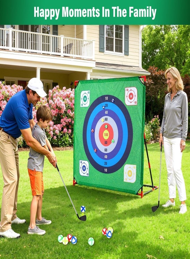 UMMNPR Total 53 pack 4-in-1 Golf Chipping Game Set with Stand,Battle Golf Game, 54X54 in Golf Target Mat with 16 Sticky Balls, 8 Bean Bags, 6 Axes, 2 Soccer Balls for Indoor Outdoor Backyard Family Fun - Image 5