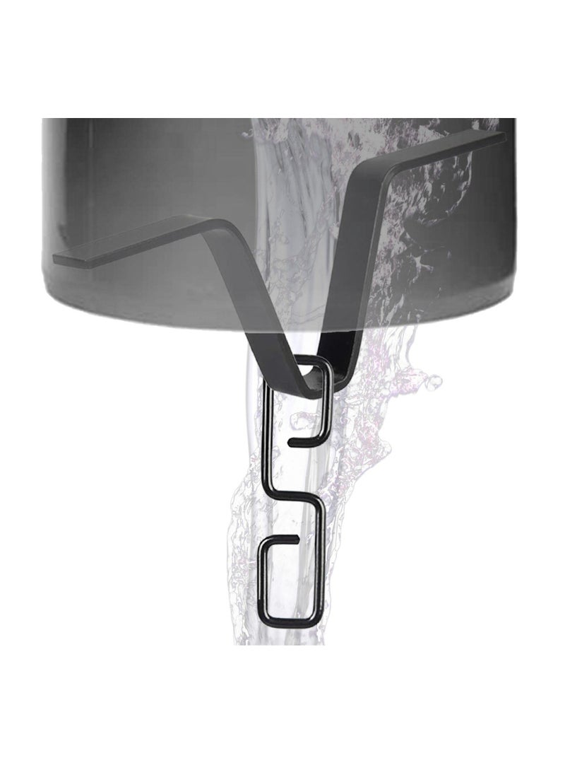 SYOSI - SYOSI, Rain Chains Adapter, Rustproof V-Shaped Rain Chain Gutter Adapter Hook Suitable for Downspout Outlet, Black Rain Chain Suitable for Any Standard-sized Gutter - Image 1