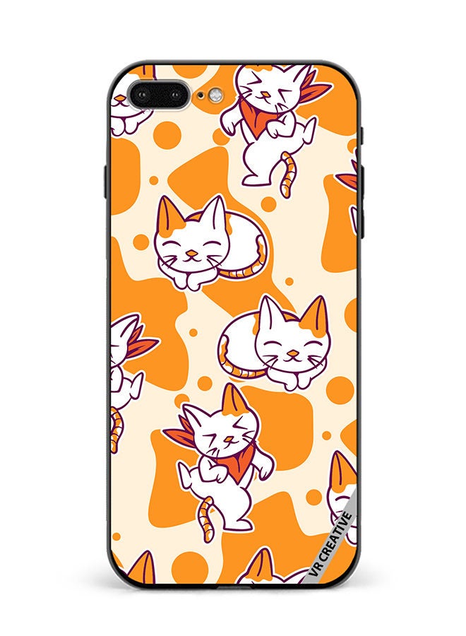 VR CREATIVE Protective Case Cover For Apple iPhone 7 Plus/8 Plus Chilling Cat Pattern Design Multicolour - Image 1
