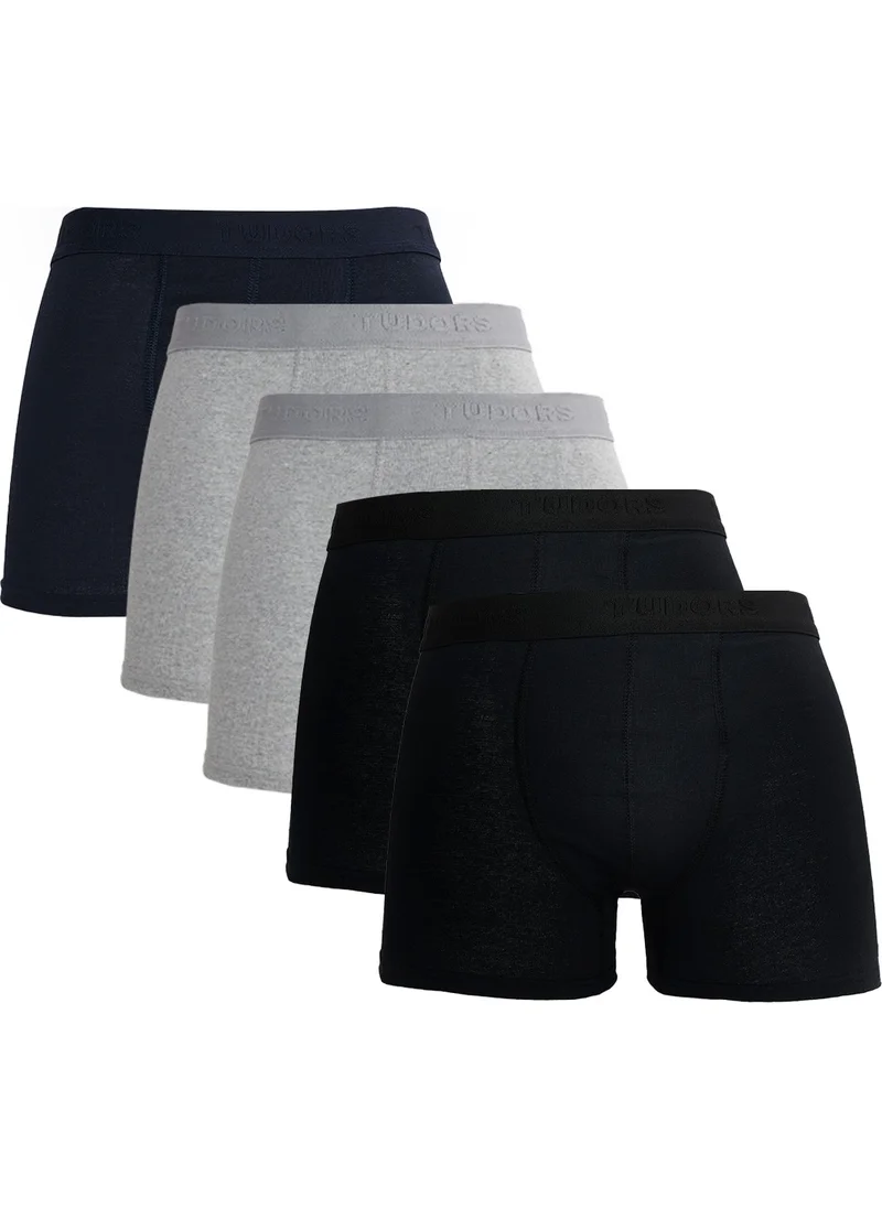 Tudors Men's 5-Pack Cotton Lycra Flexible Fabric Boxer