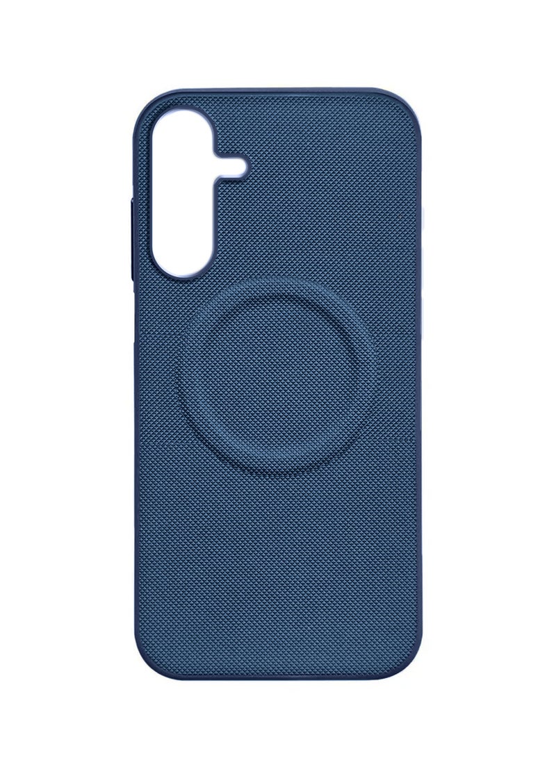 Wtech Samsung Galaxy A17 5G 2025 Luxury High Quality Magnetic Silicone Sides Case Cover (MCRPSN) - Navy Blue - Image 3