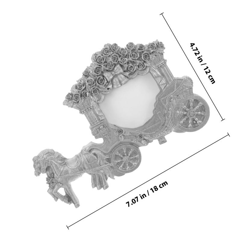 European Style Photo Frame Carriage Shape Wedding Picture Frame Desktop Vintage Photo Frame - Image 2
