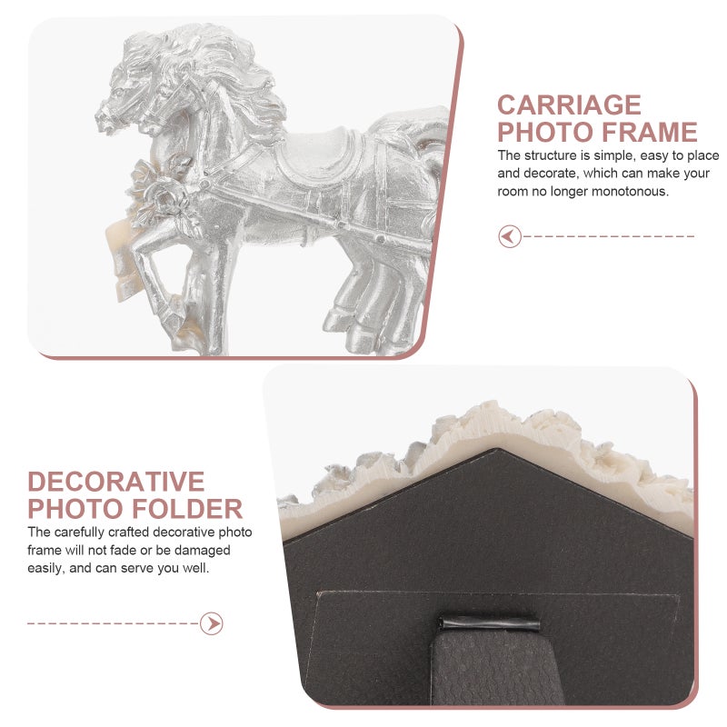 European Style Photo Frame Carriage Shape Wedding Picture Frame Desktop Vintage Photo Frame - Image 4