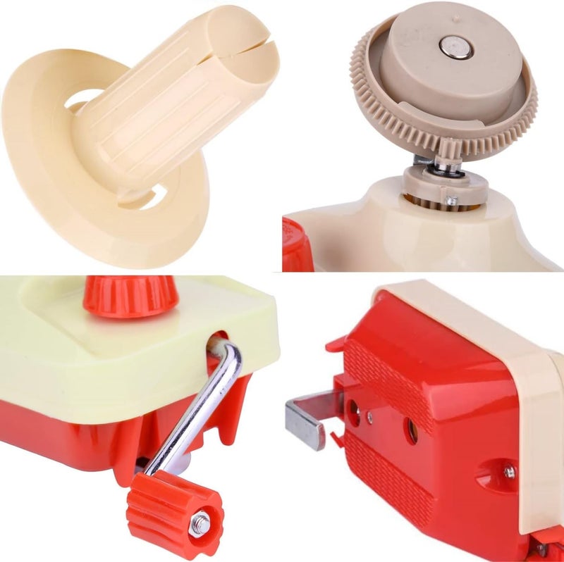 Ayasee Yarn Ball Winder, Hands Operated Swift Yarn Fiber String Ball Wool Winder Machines for Family+4Pompom Maker+10PS Knitting Stitch Markers+10PS Plastic Needles+1PS Scissors(26b) - Image 3